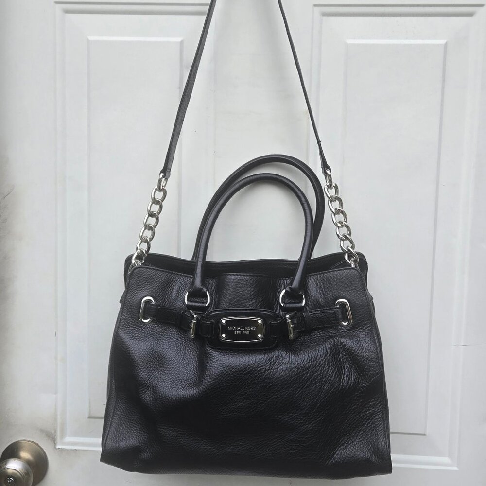Michael Kors Leather Satchel with Shoulder Strap